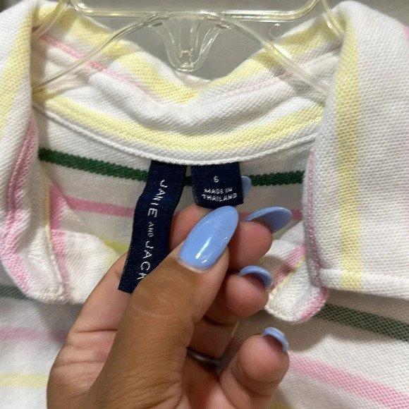 Janie and Jack Pique striped polo size 6 EUC - Picture 2 of 3